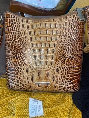 Brahmin Croc Crossbody